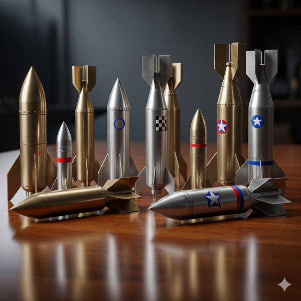 Torpedos em formato de foguete