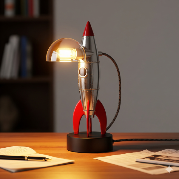 Luminária de foguete