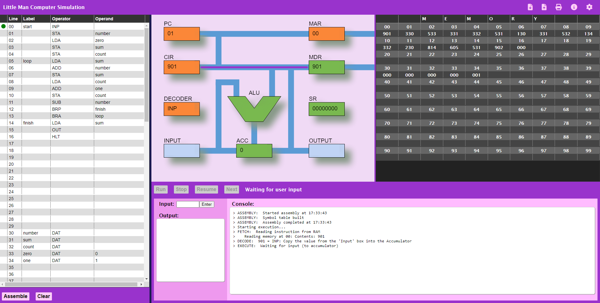 Picture of the LMC full User Interface